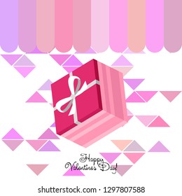 Valentine's Day, gift, greeting card, vector background