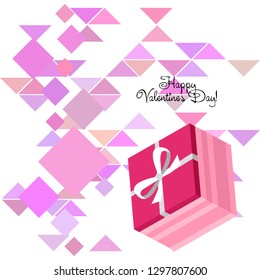 Valentine's Day, gift, greeting card, vector background