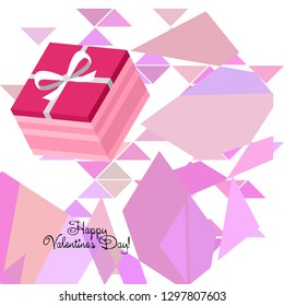 Valentine's Day, gift, greeting card, vector background