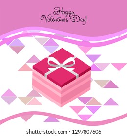 Valentine's Day, gift, greeting card, vector background