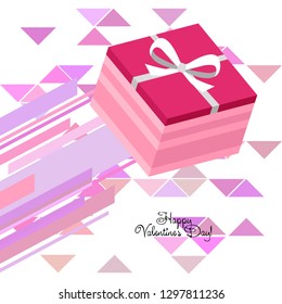 Valentine's Day, gift, greeting card, vector background