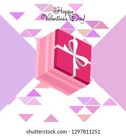Valentine's Day, gift, greeting card, vector background