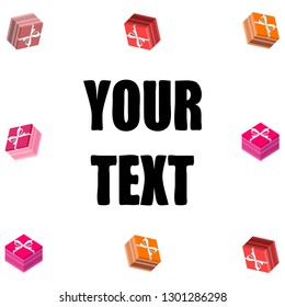 Valentine's Day, gift, greeting card, vector background