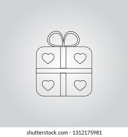 Valentines day gift icon