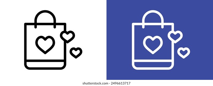 Valentine's day gift icon logo sign set vector outline