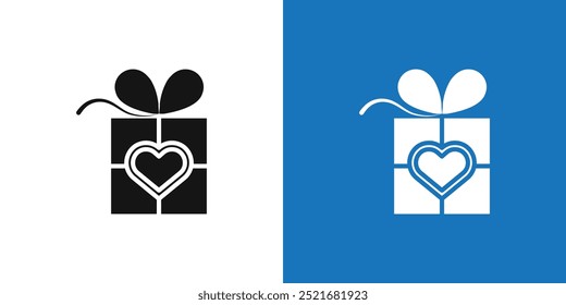 Valentine's day gift icon set