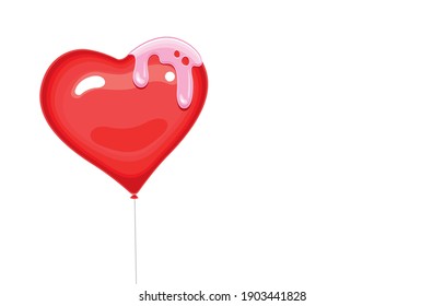 Valentinstag und Geschenk für geliebtes Konzept. Illustration, Form, Linie, Kunst, Muster, Retrostil in Vektorgrafik einzeln auf Hintergrund.