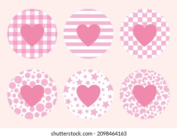 Valentine's day gift tags vector illustration. Gift tags templates