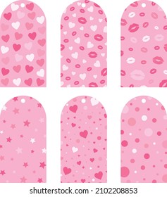 Valentine's day gift tags vector illustration. Gift tags templates