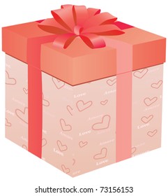 Valentines Day gift vector illustration
