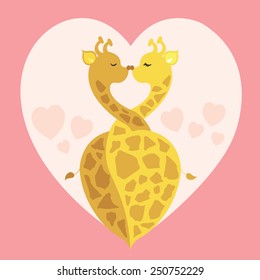 Valentine's day with giraffe