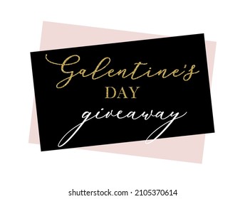 Valentine's day giveaway vector banner