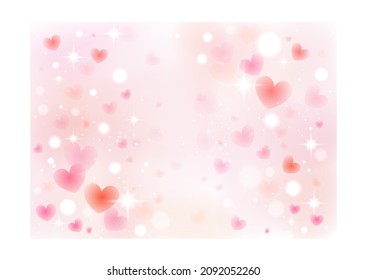 Día de San Valentín, marco de corazón brillante