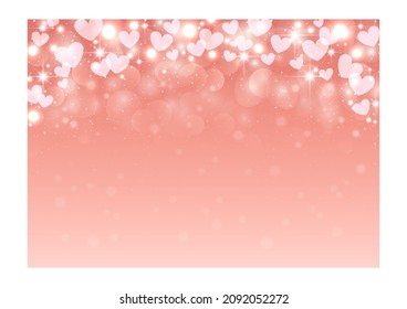 Día de San Valentín, marco de corazón brillante