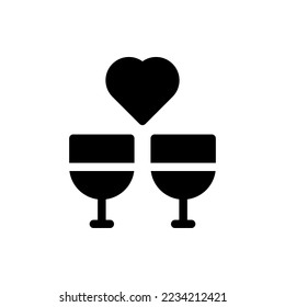 Valentine's Day, Glyph, Christmas, Love, Holiday, Flat Icon Logo Illustration Vector Isolated.  Suitable for Web Design, Logo, App.