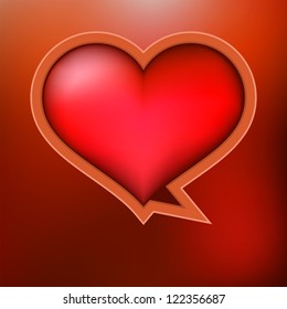 Valentine's day gold speech bubble.  + EPS8 vector file