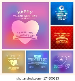 Valentine's Day Golden Badge Vector Design Set
