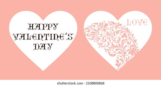 Valentinstag im gotischen Stil. Vektorgrafik. Tapete, Einladung, Flyer, Banner.