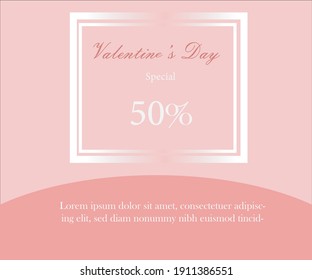 Valentine's Day Graphic banner. Perfect to your bussines store.