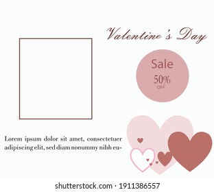 Valentine's Day Graphic banner. Perfect to your bussines store.