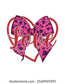 Valentine's Day Graphics Design with Love Text and Vector.