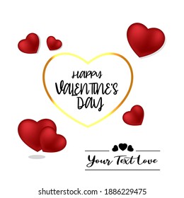 Valentines day greeting background with the symbol of a sweet love vector design eps 10