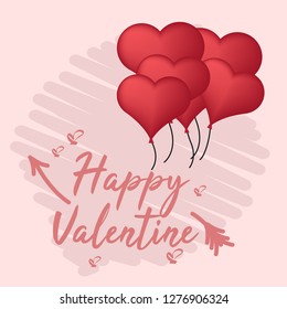 Valentines Day greeting card. 14th of february. Happy Valentines Day