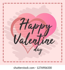 Valentines Day greeting card. 14th of february. Happy Valentines Day