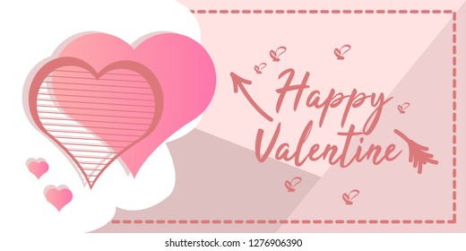 Valentines Day greeting card. 14th of february. Happy Valentines Day