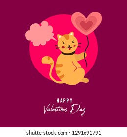 Valentines Day greeting card. 14th of february. Happy Valentines Day