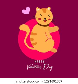 Valentines Day greeting card. 14th of february. Happy Valentines Day