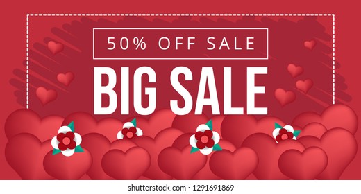 Valentines Day greeting card. 14th of february. Happy Valentines Day