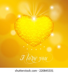 Valentine's day greeting card with abstract heart