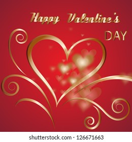 Valentines Day Greeting Card And Background - Vector illustration, Graphic Design Editable For Your Design. EPS 10.