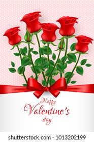 Valentine's day. Greeting card by St. Valentine's Day.