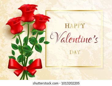 Valentine's day. Greeting card by St. Valentine's Day.