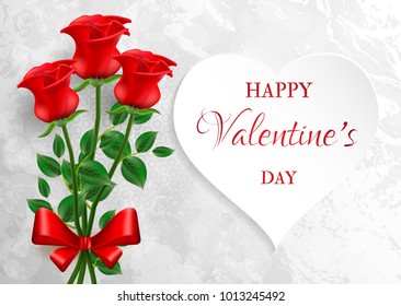 Valentine's day. Greeting card by St. Valentine's Day.