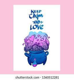 Valentine's day greeting card design template.