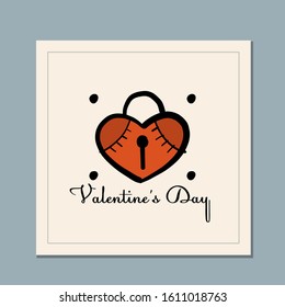 Valentine's day greeting card design. Love and Wedding Art. Vector illustration