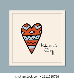 Valentine's day greeting card design. Love and Wedding Art. Vector illustration