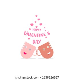 Valentine's day greeting card design. Vector Illustration