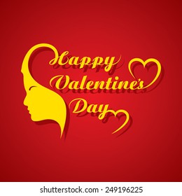 Valentine's day greeting card design vector illustration
