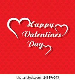 Valentine's day greeting card design vector illustration