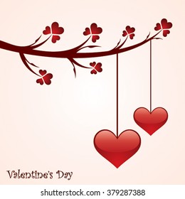 Valentine's day greeting card design vector illustration
