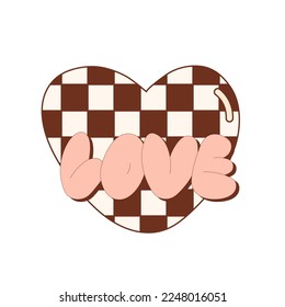 Valentine's day greeting card. Doodle vector illustration.