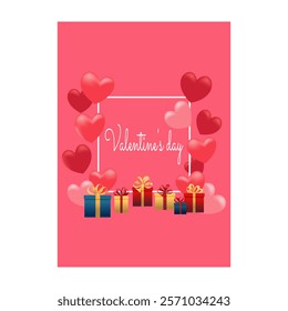 Valentine's Day greeting card. Gift ideas for Love Day, February 14th, Valentine's Day.
