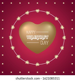 Valentines day greeting card with a great heart - Vector