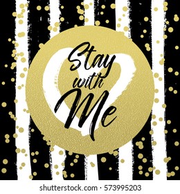 Valentines day greeting card with grunge typography. Hand drawn design elements. Typography modern brush illustration.