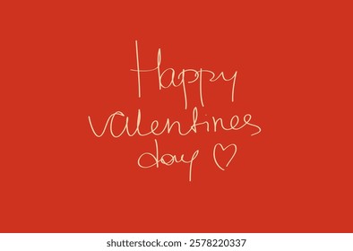Valentines day greeting card. Hand drawn lettering. Vector illustration. Happy valentines lettering