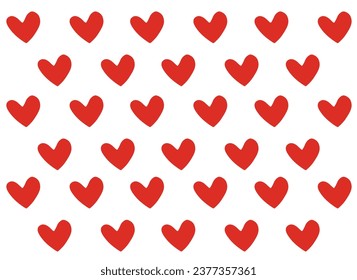 Valentine's day greeting card with hearts, vector illustration
